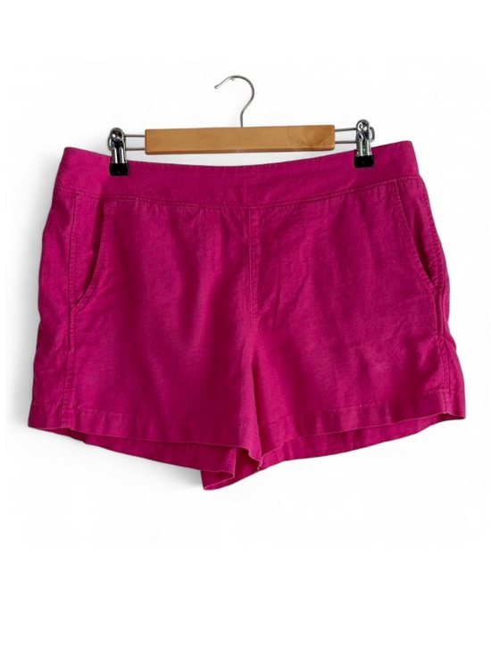 GAP Pants - Gap Hot Pink Linen Blend Pull On Shorts Size L